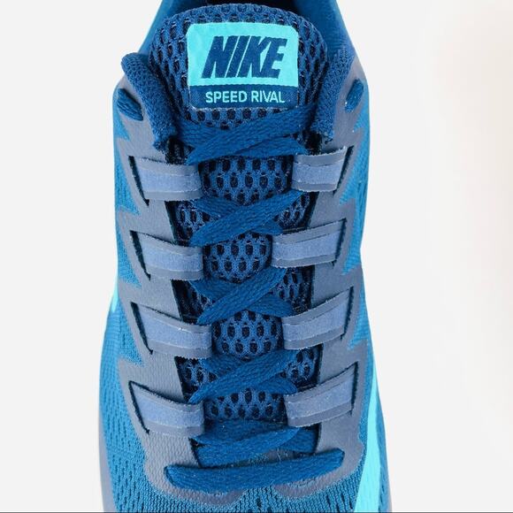 Men Nike Speed Rival Zoom Racing Running Shoes Size 7.5/40.5 Blue Distance Track main image 4